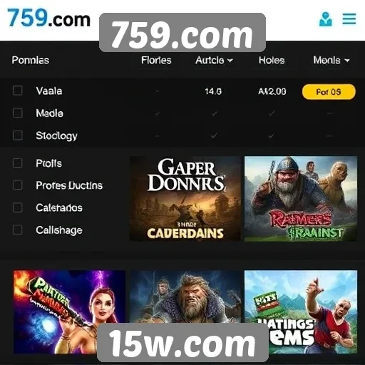 Comparativo entre jogos populares na plataforma 759.com